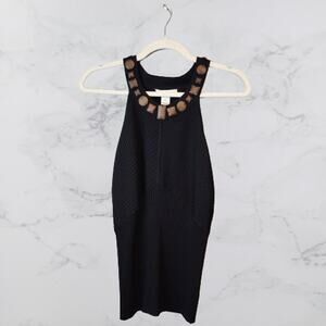 WHBM Sleeveless Sweater Wood Accents NWT Large